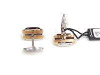 Cufflinks Zancan Man in Steel Zirconia EHG031 - EHG031